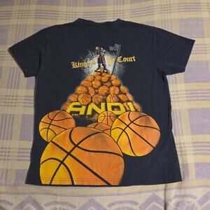 Vintage And 1 One Basketball T Shirt Streetball 90s King Of Court Youth Large